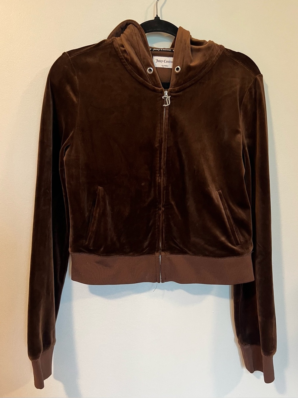 Juicy Couture Brown Velour Zip Hoodie Jacket
